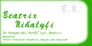 beatrix mihalyfi business card